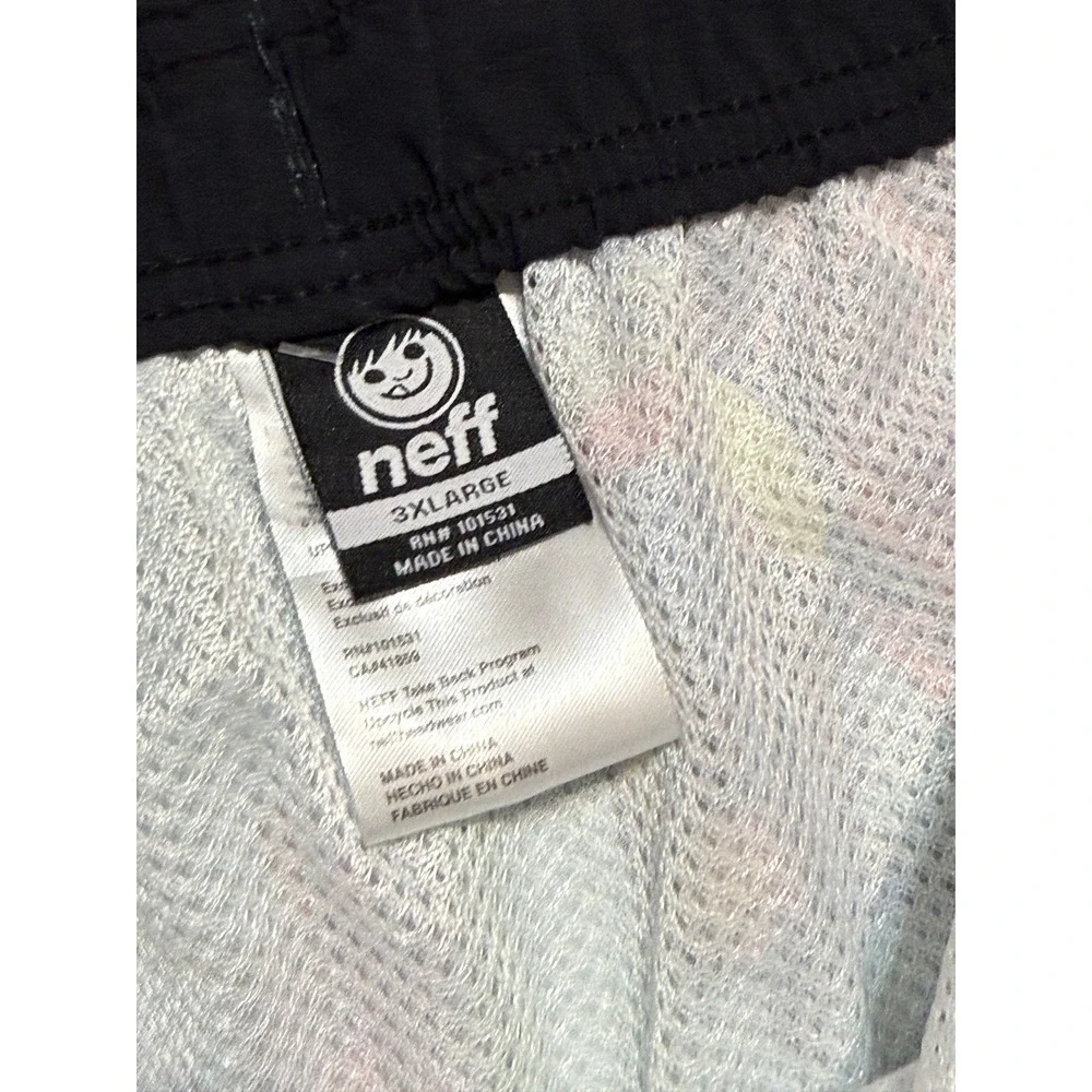 Neff Shorts Mens Size 3XL Aqua Blue Tropical Fish Board Shorts Swim Trunks